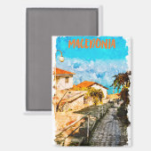 Macedonië Balkan Waterverf Reizen Magneet (Voorkant / Achterkant)