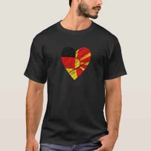 Macedonië Duitsland hoort Duitse vlag Macedonische T-shirt