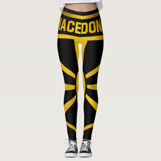 Macedonië Emblem Leggings (Voorkant)