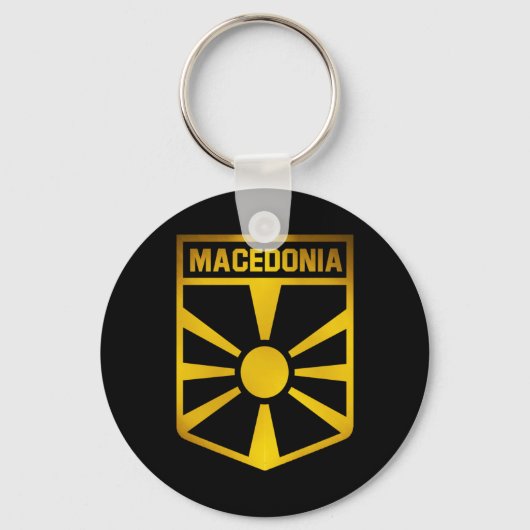 Macedonië Emblem Sleutelhanger (Voorkant)