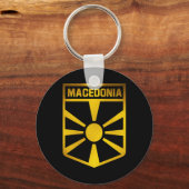 Macedonië Emblem Sleutelhanger (Voorkant)