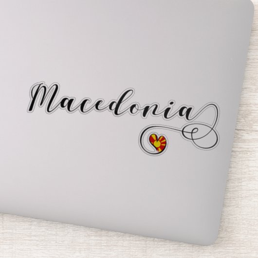 Macedonië - hartvlag sticker (Detail)