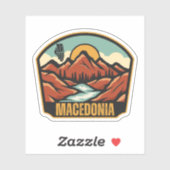 Macedonië, Illinois Sticker (Vel)