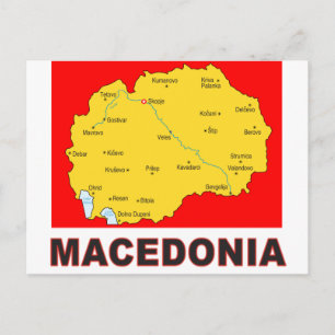 Macedonië-kaart Briefkaart