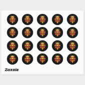 Macedonië Lion King Flag Ronde Sticker (Vel)