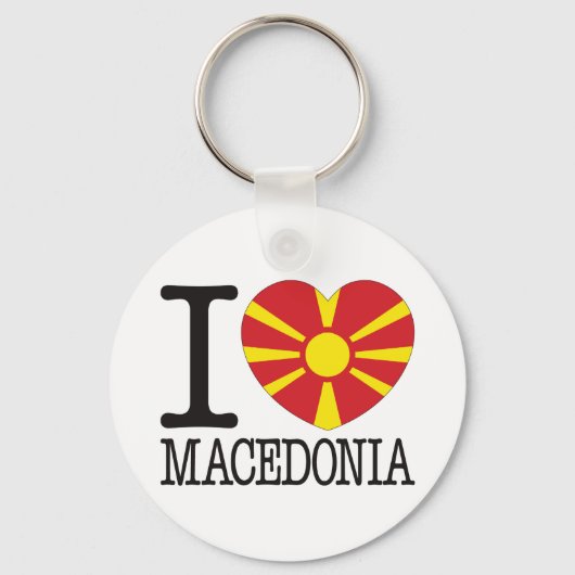 Macedonië Love v2 Sleutelhanger (Voorkant)