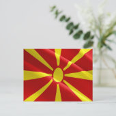 Macedonië - Macedonische golfvlag - Briefkaart (Staand voorkant)