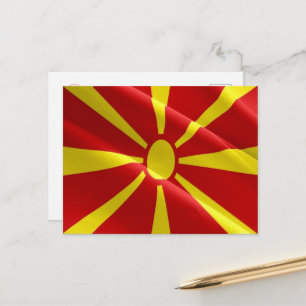 Macedonië - Macedonische golfvlag - Briefkaart