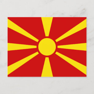 Macedonië (Macedonische vlag) Briefkaart