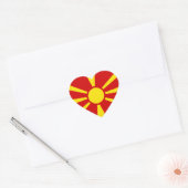 Macedonië (Macedonische vlag) Hart Sticker (Envelop)