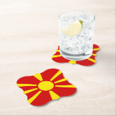 Macedonië (Macedonische vlag) Kartonnen Onderzetters (Insitu)