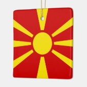 Macedonië (Macedonische vlag) Keramisch Ornament (Links)