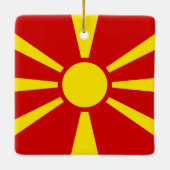 Macedonië (Macedonische vlag) Keramisch Ornament (Achterkant)