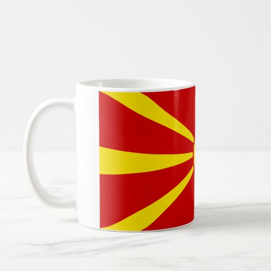 Macedonië (Macedonische vlag) Koffiemok (Links)