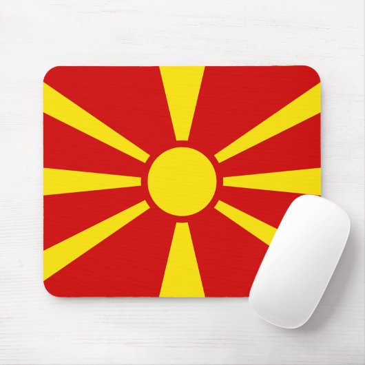 Macedonië (Macedonische vlag) Muismat (Met muis)