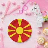 Macedonië (Macedonische vlag) Papieren Bordje (Feest)