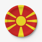 Macedonië (Macedonische vlag) Papieren Bordje (Voorkant)