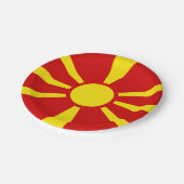 Macedonië (Macedonische vlag) Papieren Bordje (Gekanteld)