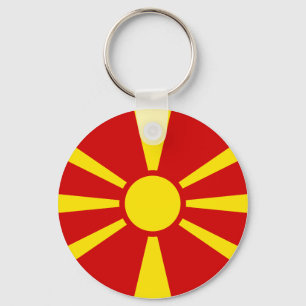 Macedonië (Macedonische vlag) Sleutelhanger