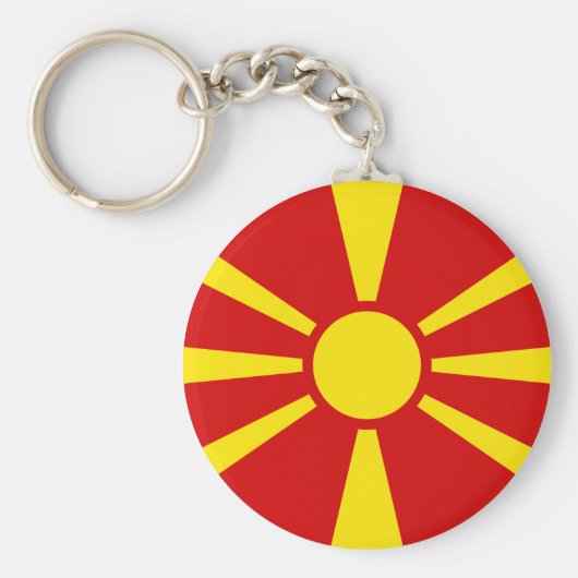 Macedonië (Macedonische vlag) Sleutelhanger (Voorkant)