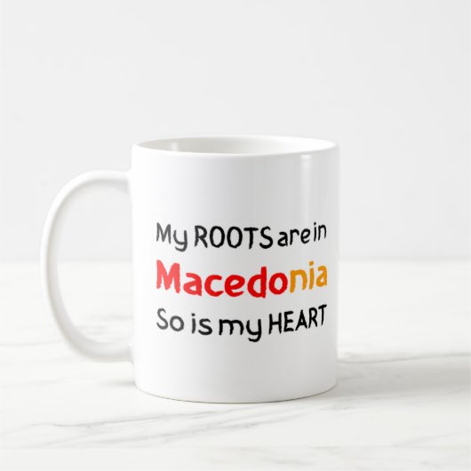 macedonië - mok van koffie (Links)