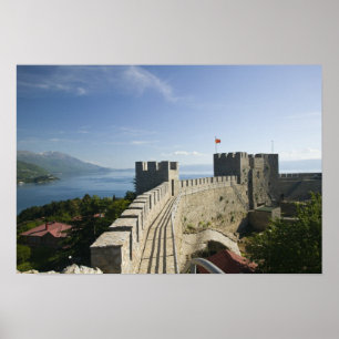 MACEDONIË, Ohrid. Kasteel van Car Samoil - Kasteel Poster