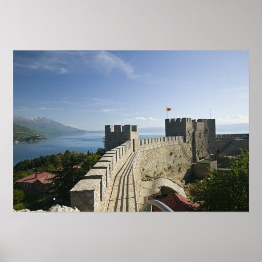 MACEDONIË, Ohrid. Kasteel van Car Samoil - Kasteel Poster (Voorkant)
