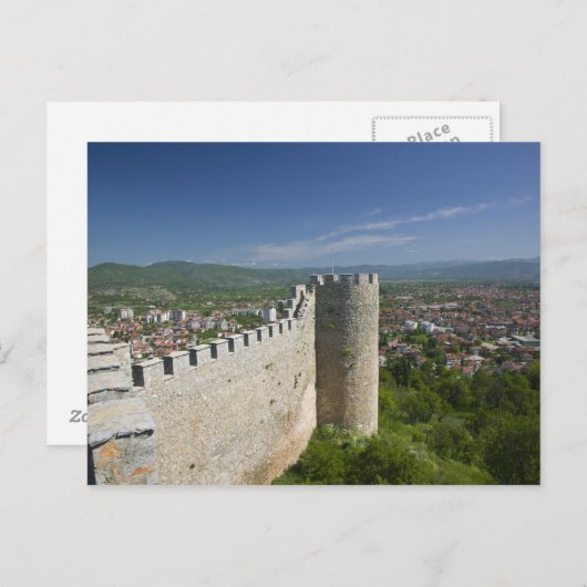 MACEDONIË, Ohrid. Kasteel van Samoil / Briefkaart (Voorkant / Achterkant)