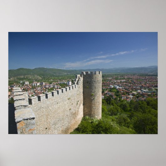 MACEDONIË, Ohrid. Kasteel van Samoil / Poster (Voorkant)