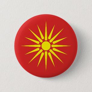 macedonië - oude vlag ronde button 5,7 cm