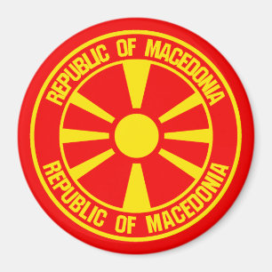 Macedonië-ronde Embleem Magneet