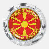 Macedonië-ronde Embleem Magneet (Voorkant)