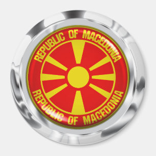 Macedonië-ronde Embleem Magneet