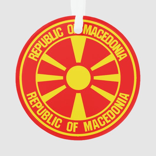 Macedonië-ronde Embleem Ornament (achterkant)