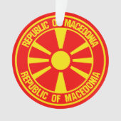 Macedonië-ronde Embleem Ornament (voorkant)
