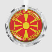 Macedonië-ronde Embleem Ornament (achterkant)