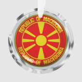 Macedonië-ronde Embleem Ornament (voorkant)