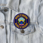 Macedonië-ronde Embleem Ronde Button 7,6 Cm (In situ)