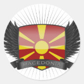 MACEDONIË RONDE STICKER (Voorkant)