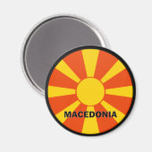 Macedonië Roundel kwaliteitsvlag Magneet (Voorkant / Achterkant)
