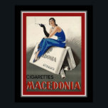 "Macedonië Sigaretten" Art Deco Poster<br><div class="desc">Vintage,  Art Deco,  1920-reclame voor Macedonië Sigaretten. A</div>