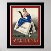 "Macedonië Sigaretten" Art Deco Poster (Voorkant)