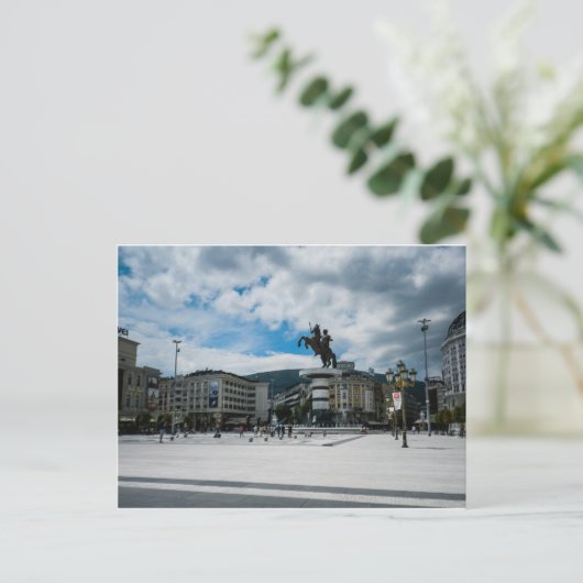 Macedonië Square, Skopje Briefkaart (Staand voorkant)