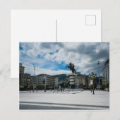 Macedonië Square, Skopje Briefkaart (Voorkant / Achterkant)