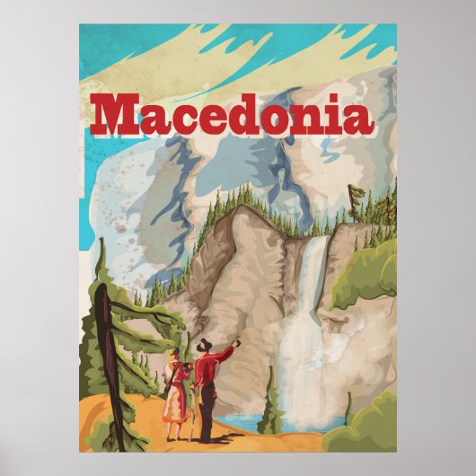 Macedonië Vintage Reisposter Poster (Voorkant)