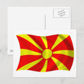 Macedonië Vlag Ansichtkaart Briefkaart (Voorkant / Achterkant)