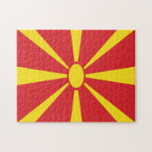 Macedonië vlag Jigzaag Puzzle Legpuzzel (Horizontaal)