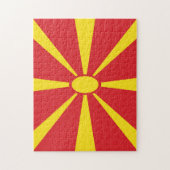 Macedonië vlag Jigzaag Puzzle Legpuzzel (Verticaal)