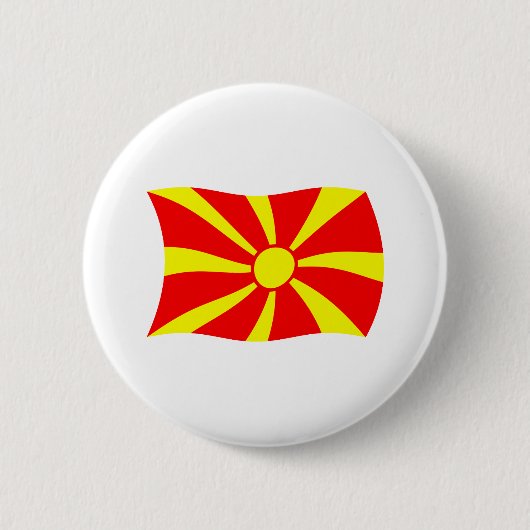 Macedonië Vlag Knop Ronde Button 5,7 Cm (Voorkant)