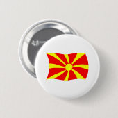 Macedonië Vlag Knop Ronde Button 5,7 Cm (Voorkant /achterkant)